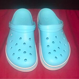 Baby Blue Crocs EUC Size W10|M8
